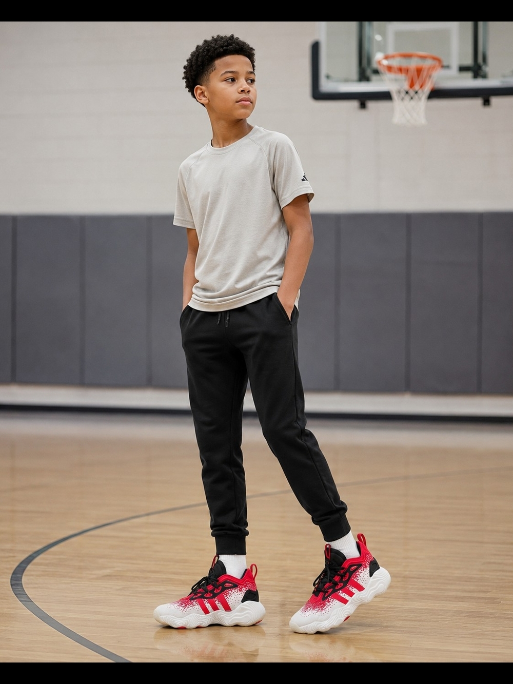 Adidas Trae Young 3 J Vivid Red White Black Kids 6.5Y NIB IE7881